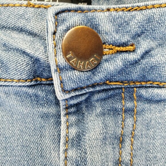 Tahari Jeans Womens 20W Blue Mid-Rise Capri Hannah Style Stretch Denim - Picture 11 of 15